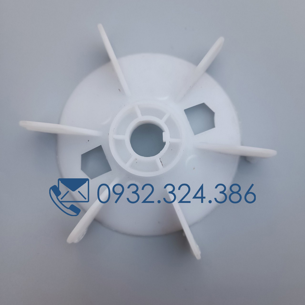 Cánh quạt làm mát động cơ Y80-4.6.8 đường kính lỗ trục 19mm