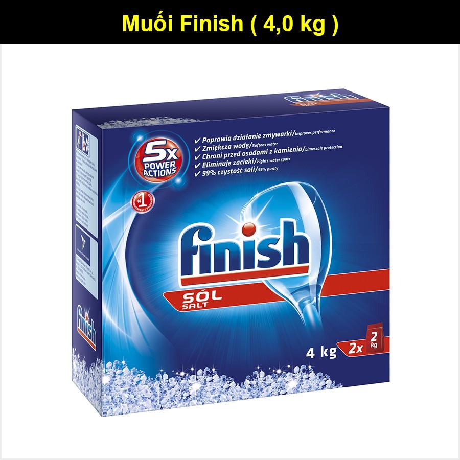 Muối rửa bát Finish Nhập Khẩu 3kg Đức dùng cho Máy rửa bát‎. Tặng que thử nước cứng