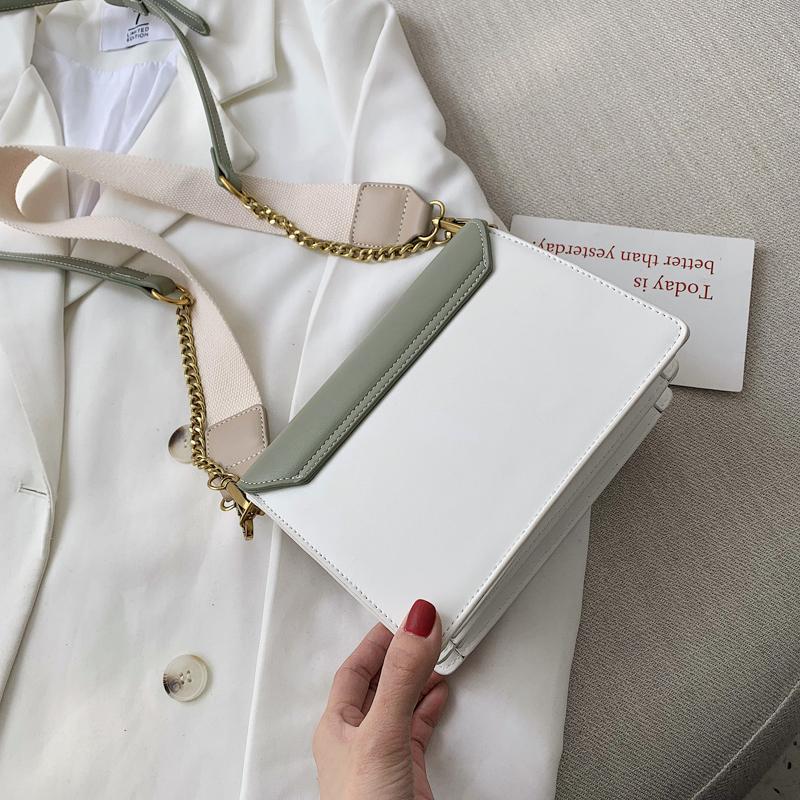 Độ Tương Phản Màu Sắc Da Đeo Chéo Túi Xách Cho Nữ 2021 Túi Xách Du Lịch Thời Trang Đơn Giản Vai Đơn Giản Túi Nữ Túi Đeo Chéo