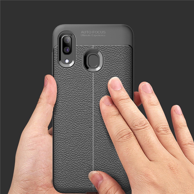 Ốp lưng cho SamSung Galaxy A30 silicon giả da, chống sốc chính hãng Auto Focus