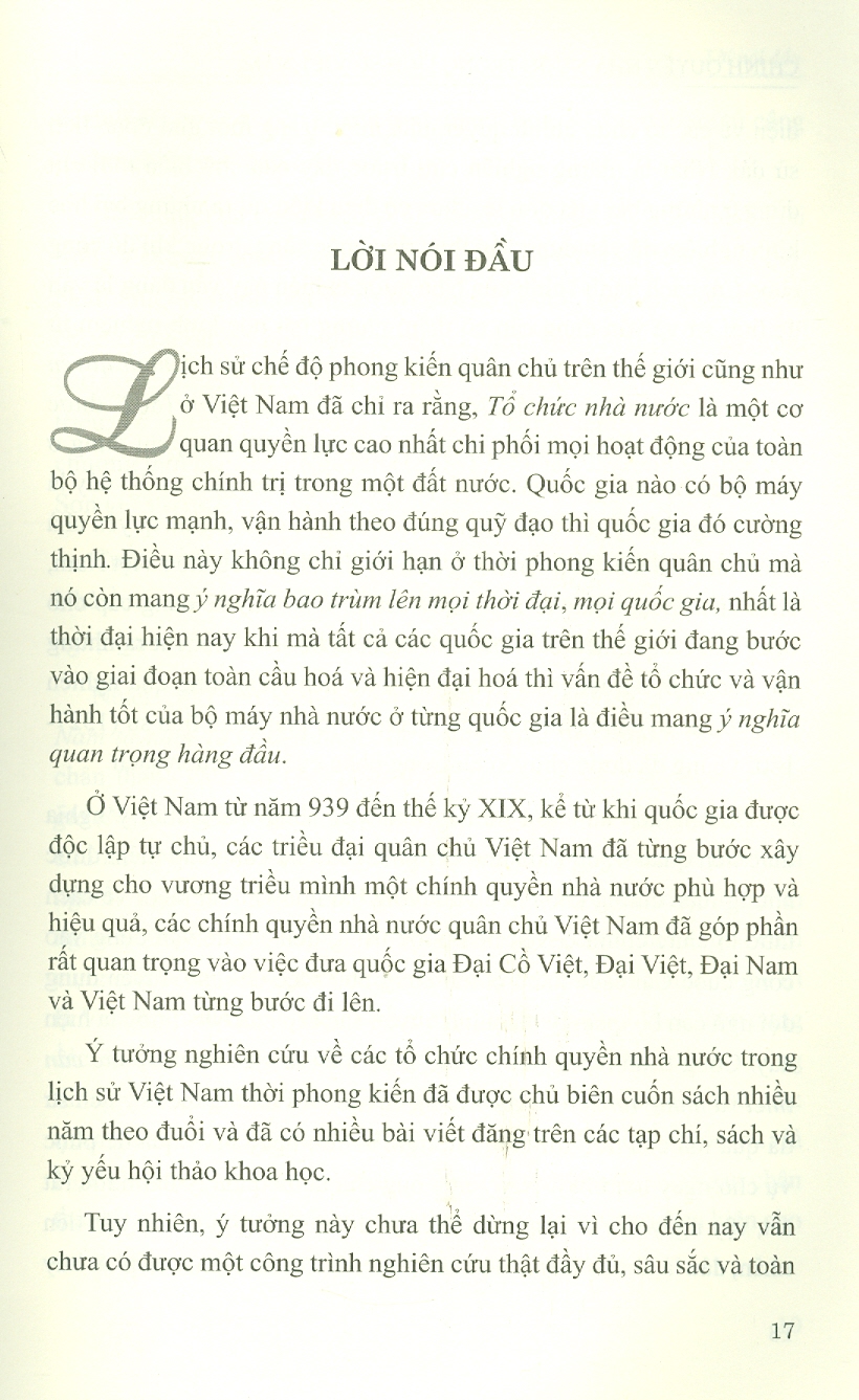 Chính Quyền Nhà Nước Trong Lịch Sử Việt Nam Trong Lịch Sử Việt Nam (1527-1802) (Tái bản có sửa chữa)