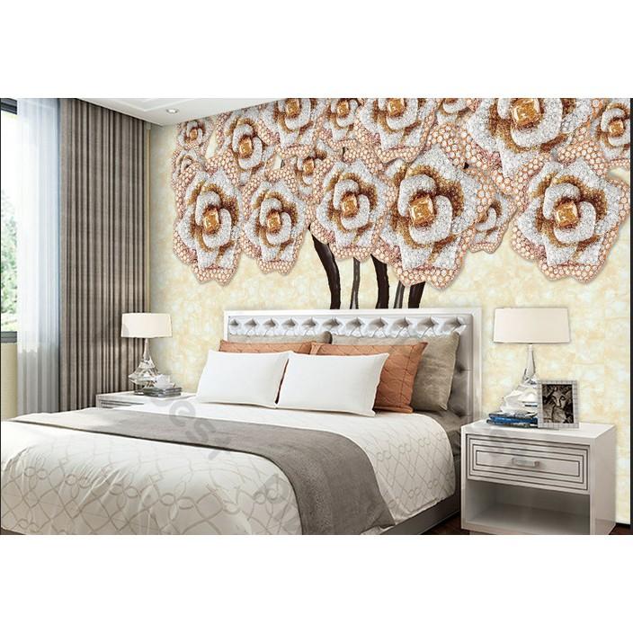 Tranh dán tường Tranh hoa trang sức sáng tạo, tranh dán tường 3d hiện đại MS1200114