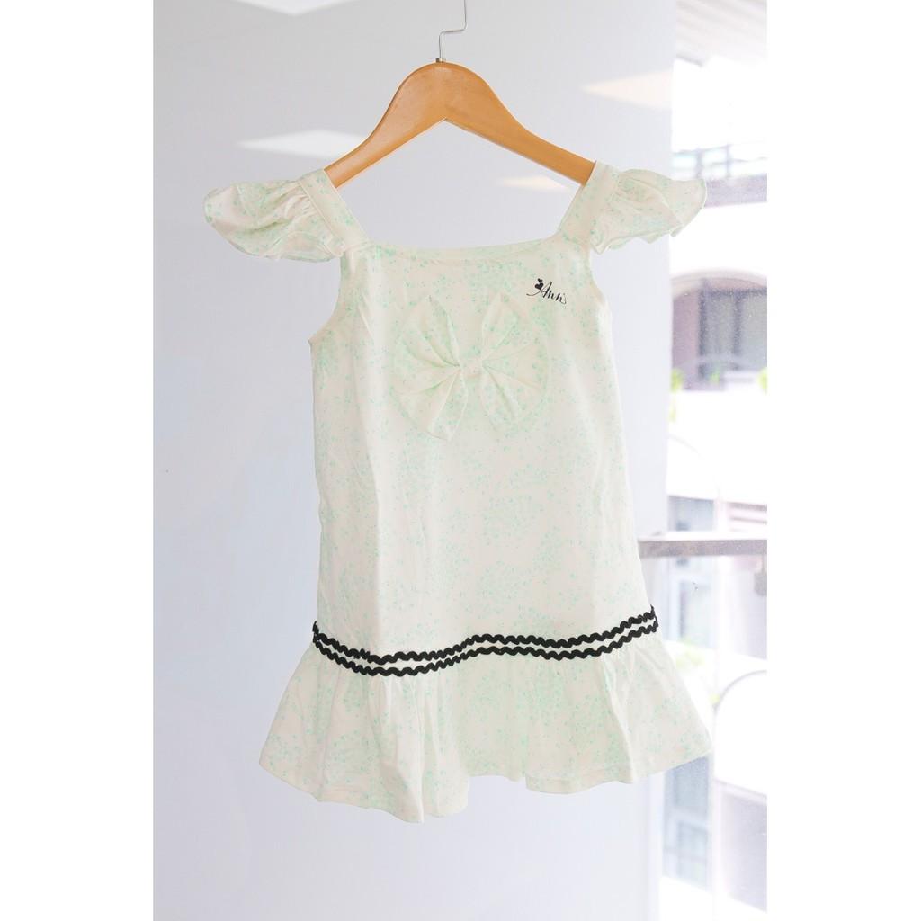 Đầm bé gái cotton 2 chiều tay cánh tiên