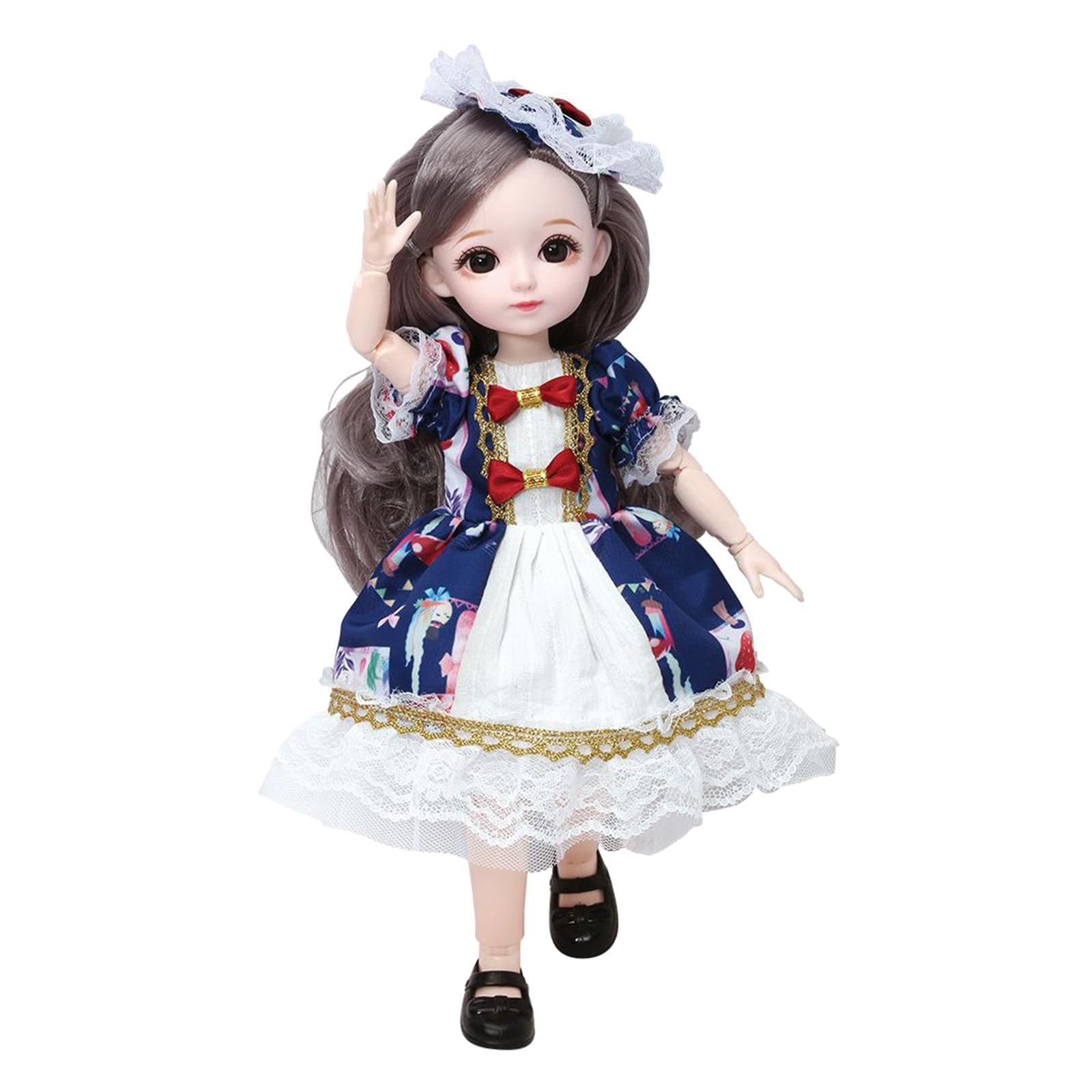 23 Flexible Ball Jointed BJD Girl Doll Kids Girl Pretend Play Toy Gift