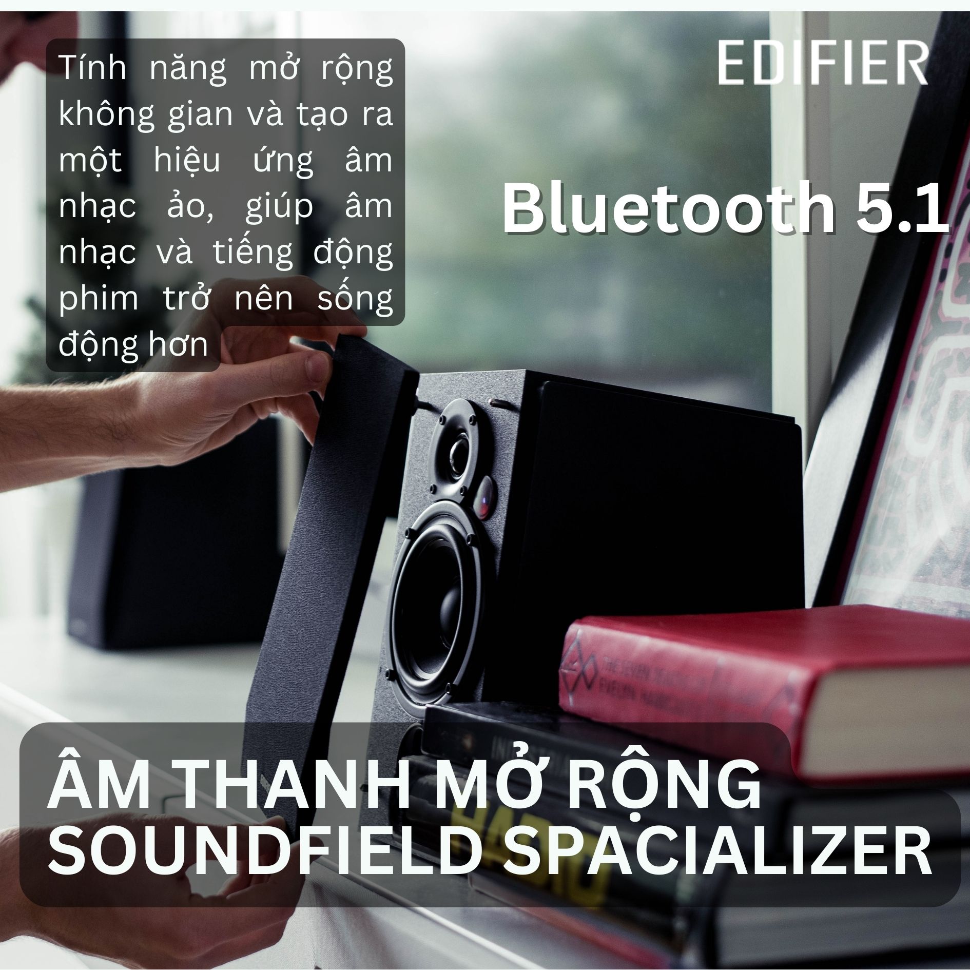 Loa Edifier R1700BT Bluetooth 5.1 | Kết nối máy tính để bàn qua RCA | Công suất 66W | Điều khiển từ xa | Âm thanh cao cấp - Hàng chính hãng