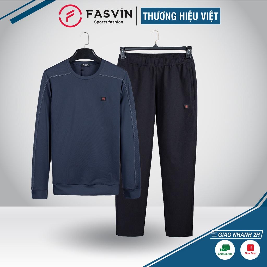 Bộ quần áo thể thao nam FASVIN CT22545.HN vải thể thao cao cấp hàng nhà máy chính hãng