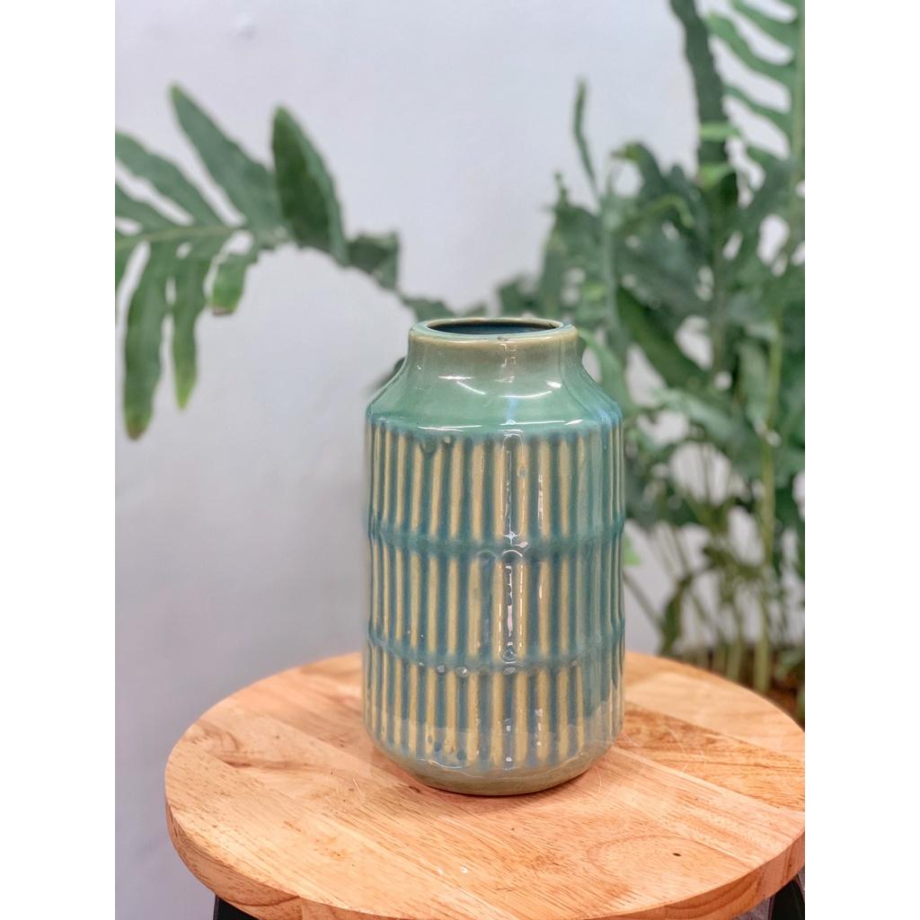 Bình hoa Lá Cây cọ, Ống tre 05 size các màu - Bình hoa gốm, Lọ hoa Decor Trang Trí - Gốm Xuất Khẩu