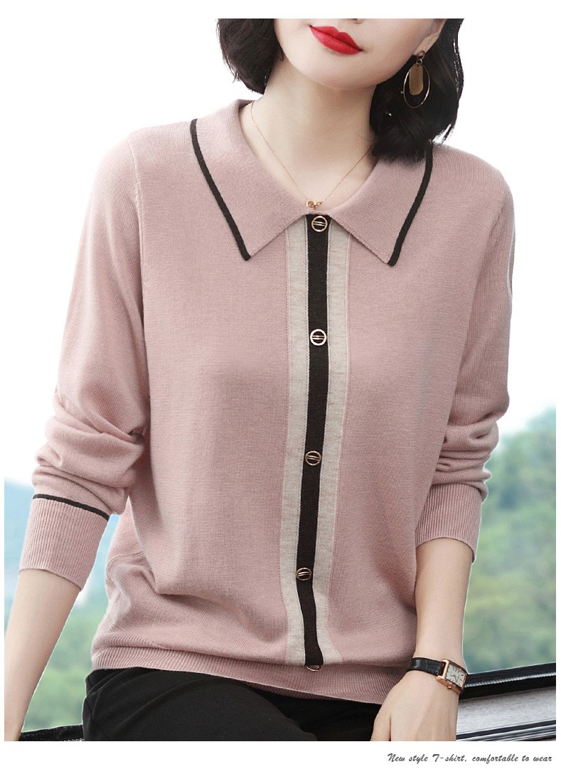 Áo Len Dệt Kim Cổ POLO Cho Nữ AL21 - Hàng Quảng Châu Cao Cấp