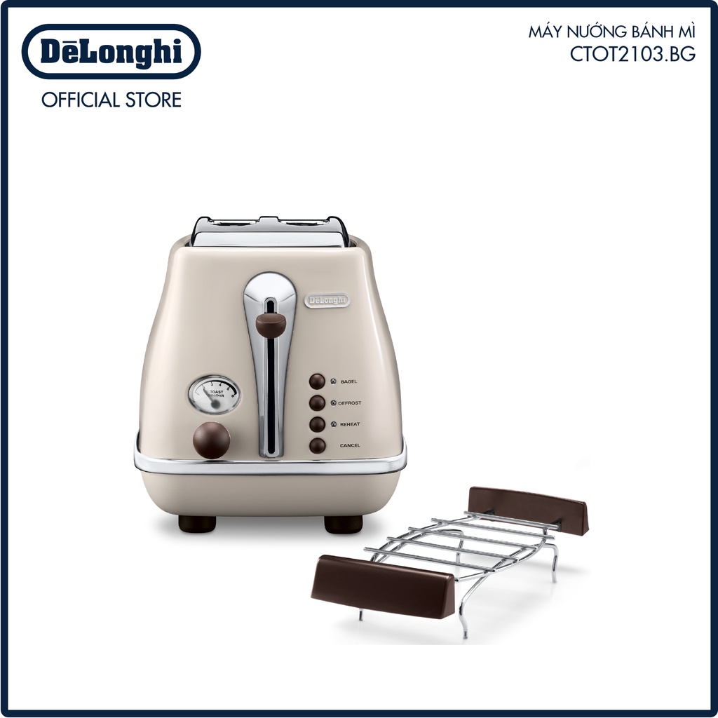 Máy nướng bánh mì DeLonghi CTOV 2103.BG-Hàng Chính Hãng