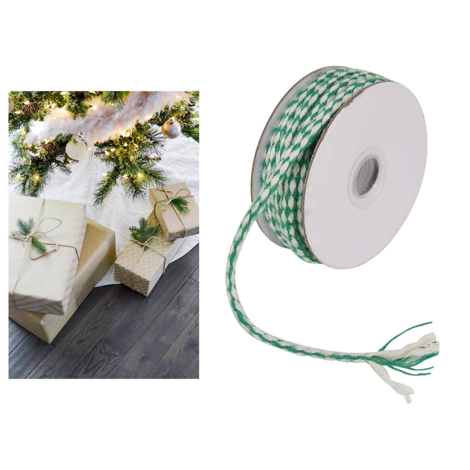Decorative Twine Rope Cord Gift Wrapping Rope Cord, Xmas DIY Crafts Twisted Cord, 10 Meters Jute String Twine Decoration