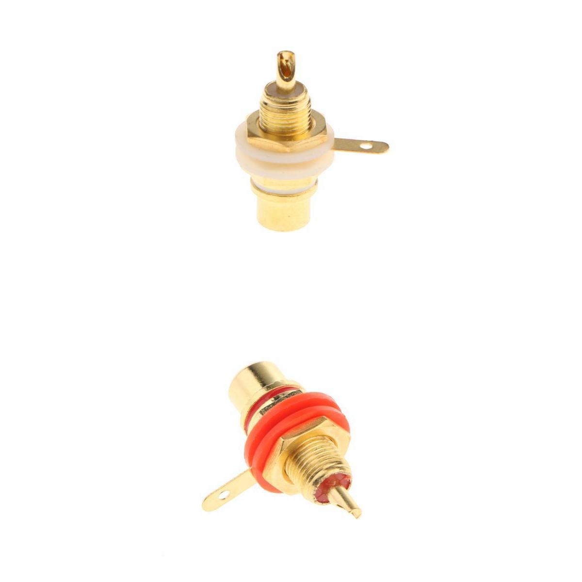 2Pcs RCA Female Socket Audio Video Female Adapter Plug Converter Coupler