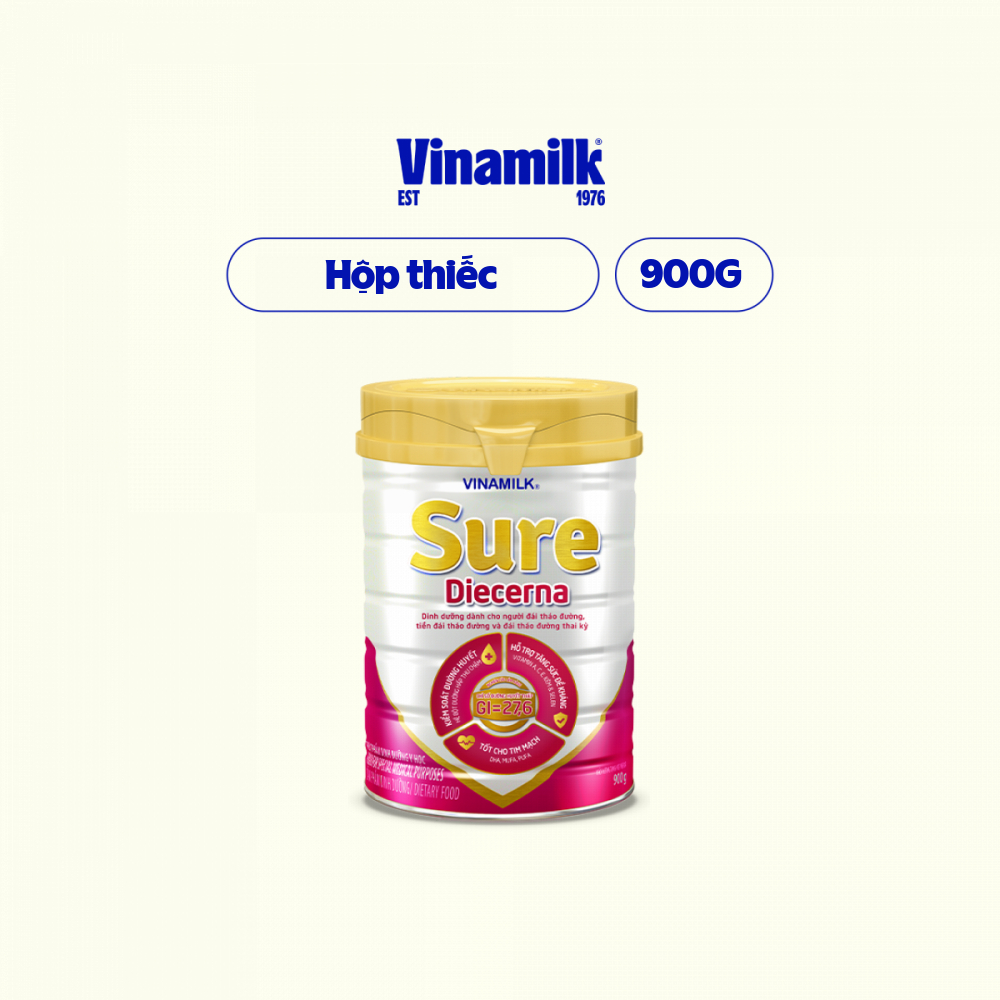 Sữa bột Vinamilk Sure Diecerna - Hộp thiếc 900g