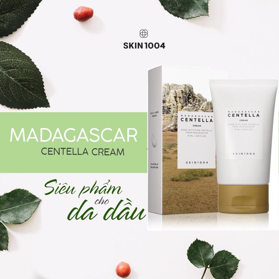 Combo Tinh Chất và Kem Rau Má Làm Dịu Da Mụn, Phục Hồi Da Skin1004 Madagascar Centella Asiatica