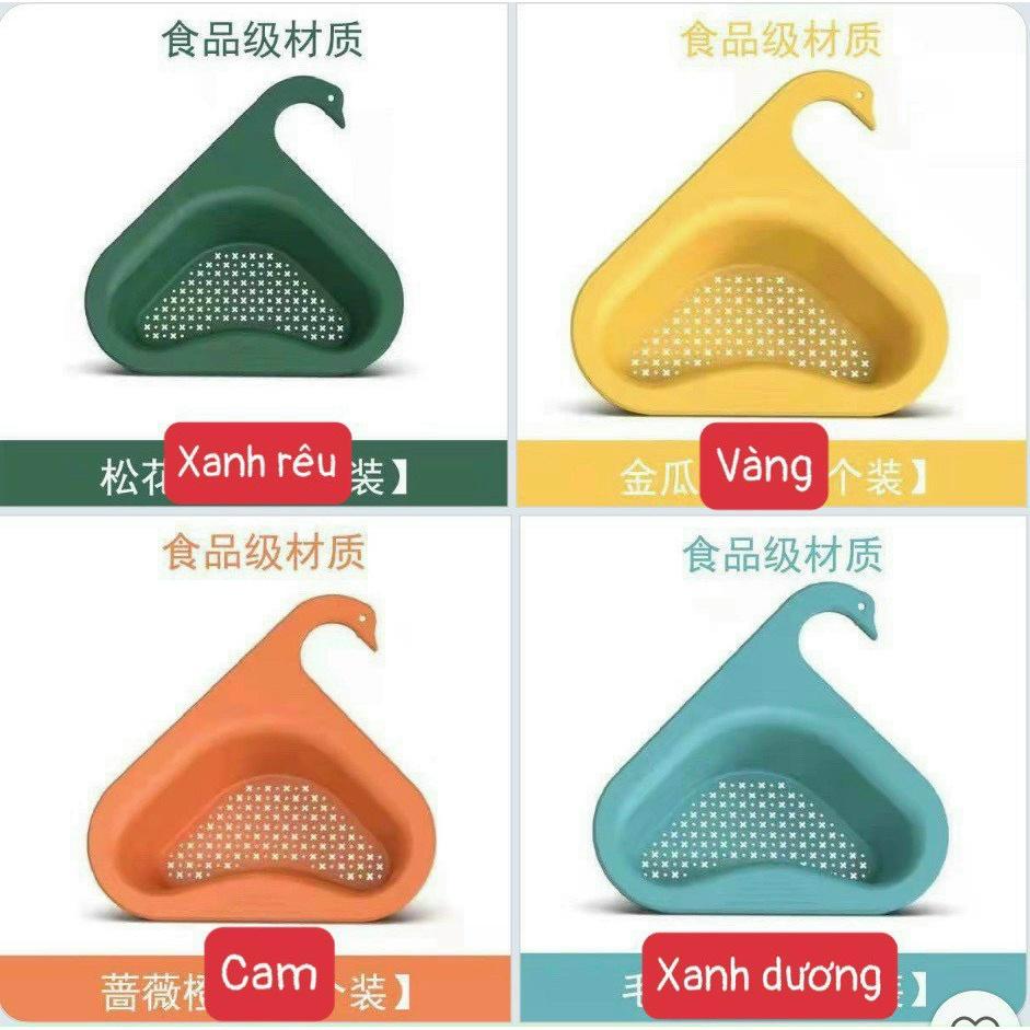 Khay Lọc Rác, Rổ Nhựa Hình Tam Giác Gắn Bồn Rửa Bát Tiện Lợi, Hình Thiên Nga Mẫu Mới Nhất