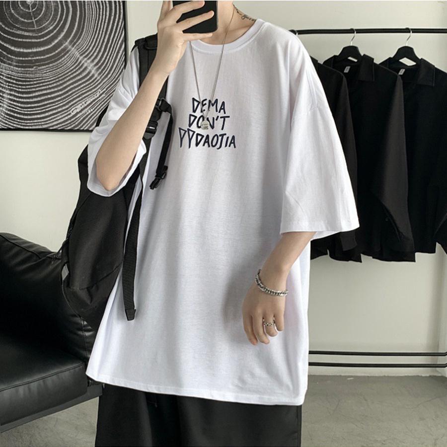 Áo thun unisex MonsterX MÈO DEMN phông tay lỡ nam nữ form rộng Oversize 2 màu