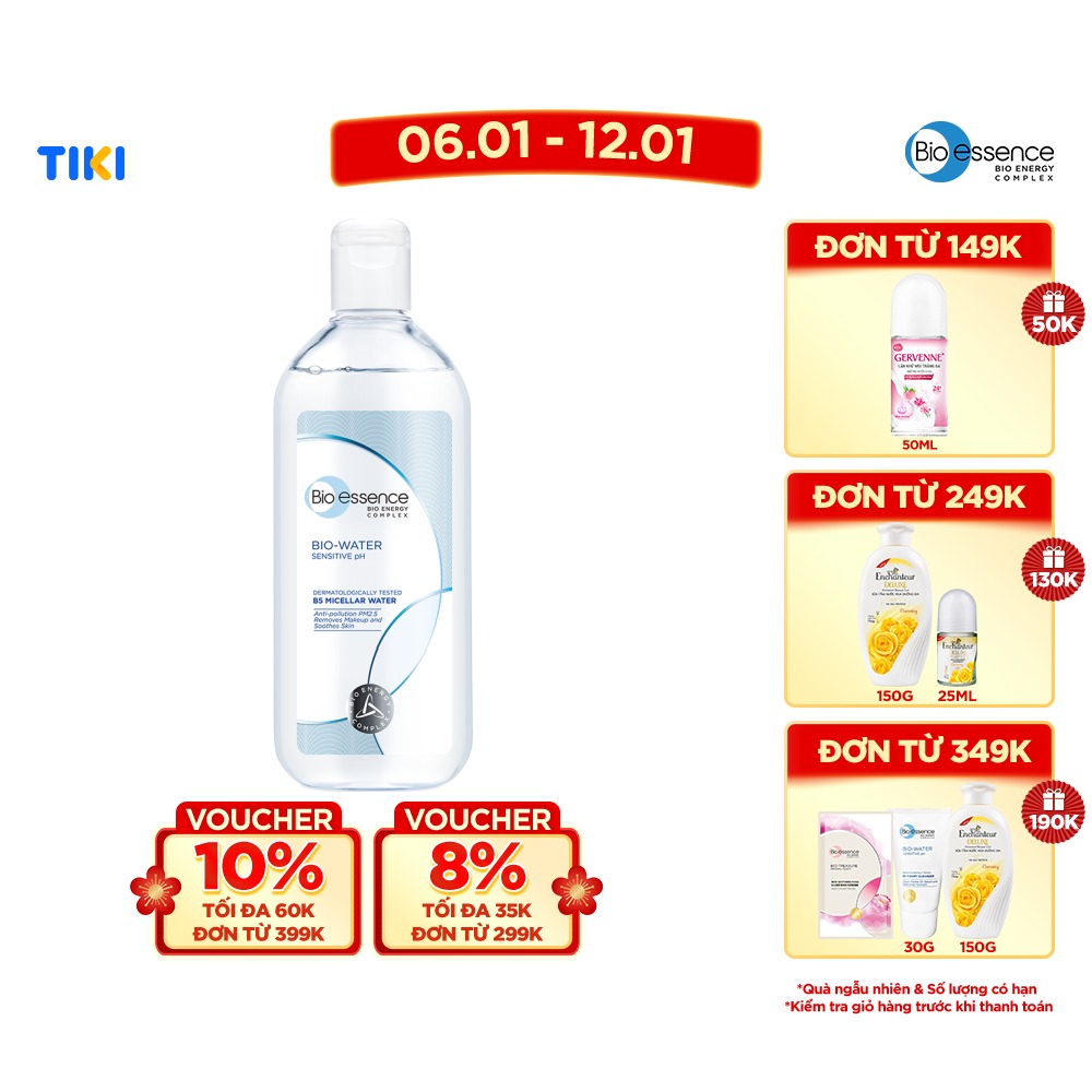 Nước tẩy trang ẩm mượt mịn màng Bio-essence Water Micellar Water 100ml