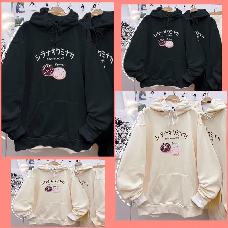 Áo khoác chui đầu hoodie nỉ ngoại tay phồng AN320 unisex ulzzang nam nữ