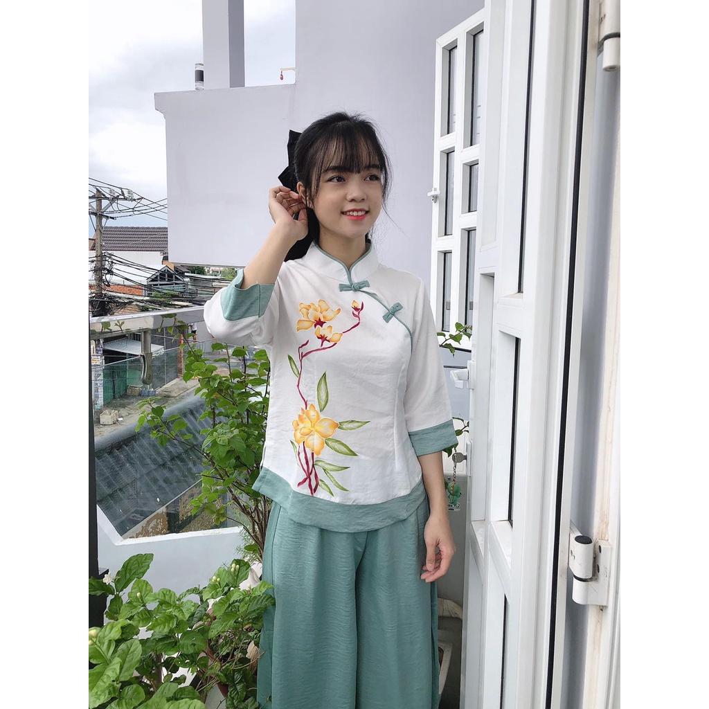 ĐỒ LAM ĐI CHÙA Đài Loan Vải Lụa