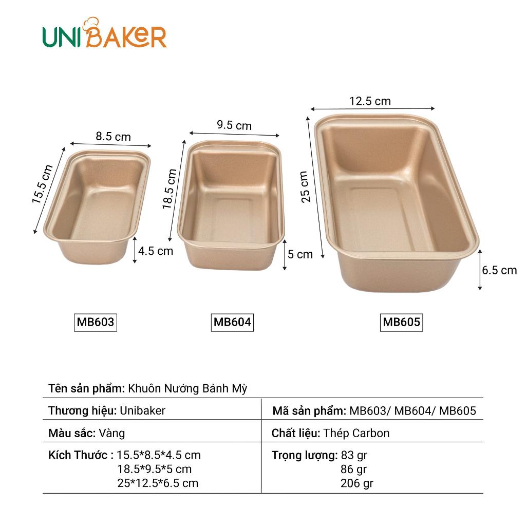 Khuôn loaf chống dính UNIBAKER MB603, MB604, MB605