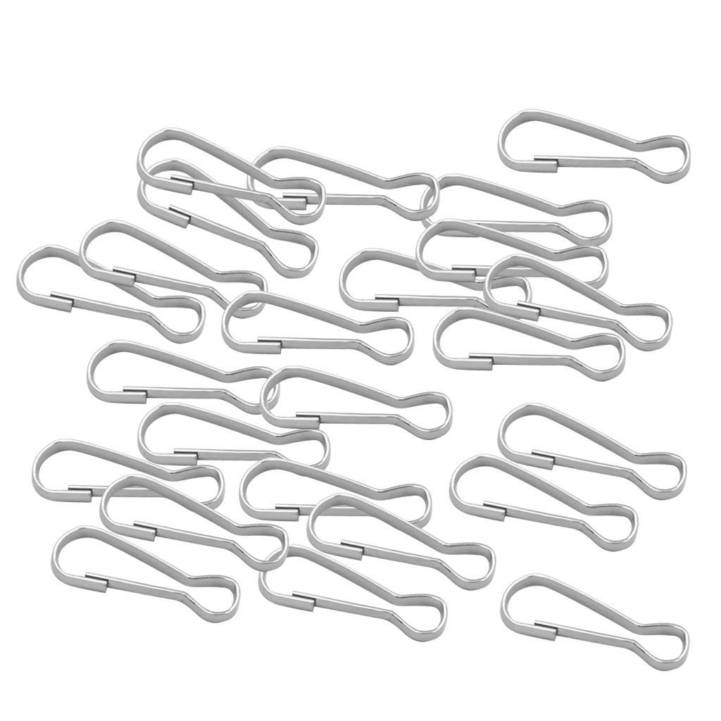 60pcs Metal Snap Lanyard Clip Hook Carabiner Camping Clasp Buckle