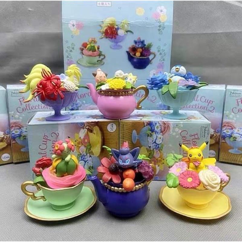 Mô hình Bộ sưu tập cốc hoa búp bê 2 pikachu trang trí