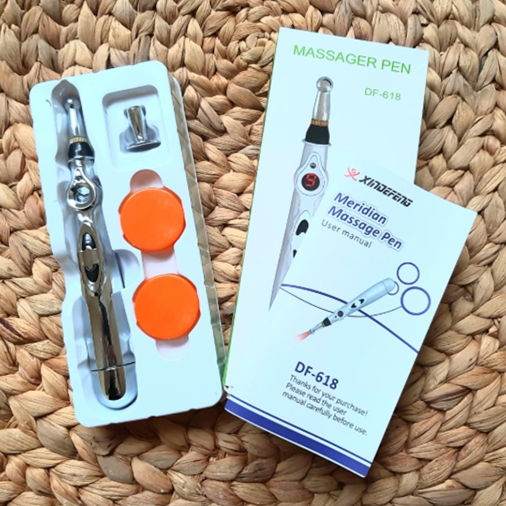 Bút massage pen dò huyệt châm cứu hỗ trợ trị liệu xung điện DF - 618 sử dụng pin AA nhỏ gọn tiện lợi