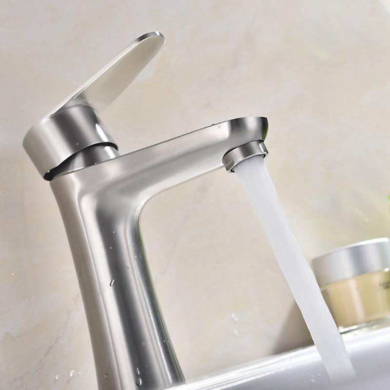 Vòi lavabo nóng lạnh INOX 304 cao cấp