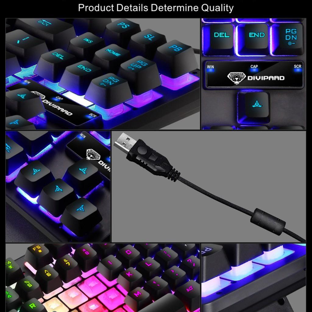 Bàn Phím Cơ Gaming Gk-10 87 Phím Có Đèn Nền Cho Laptop / Pc