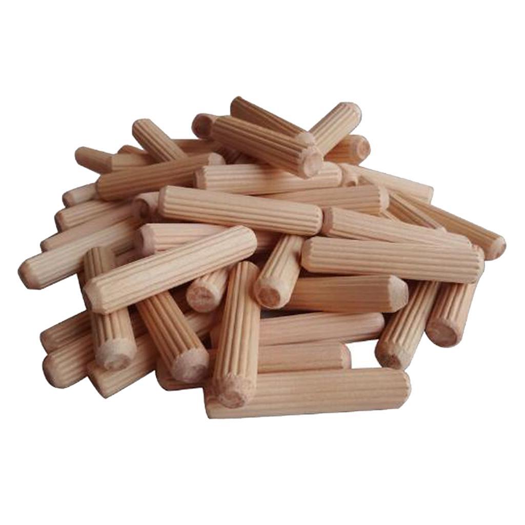 200Pcs Wooden Dowel Rods Craft Dowels for DIY Woodworking Projects