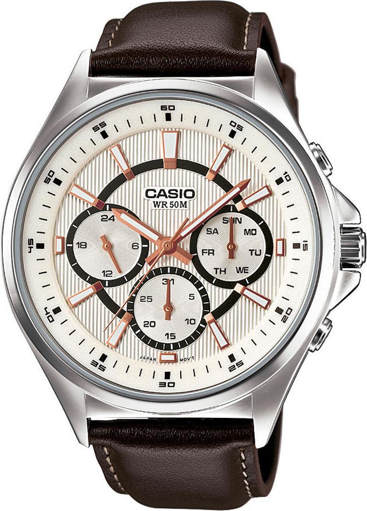 Đồng hồ nam dây da Casio MTP-E303L-1AVDF