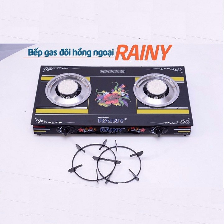 Bếp Gas Đôi Hồng Ngoại Rainy RN1602TT - Hàng chính hãng