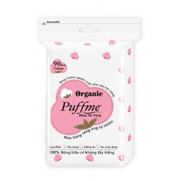 Bông Tẩy Trang Puffme Organic 90 miếng