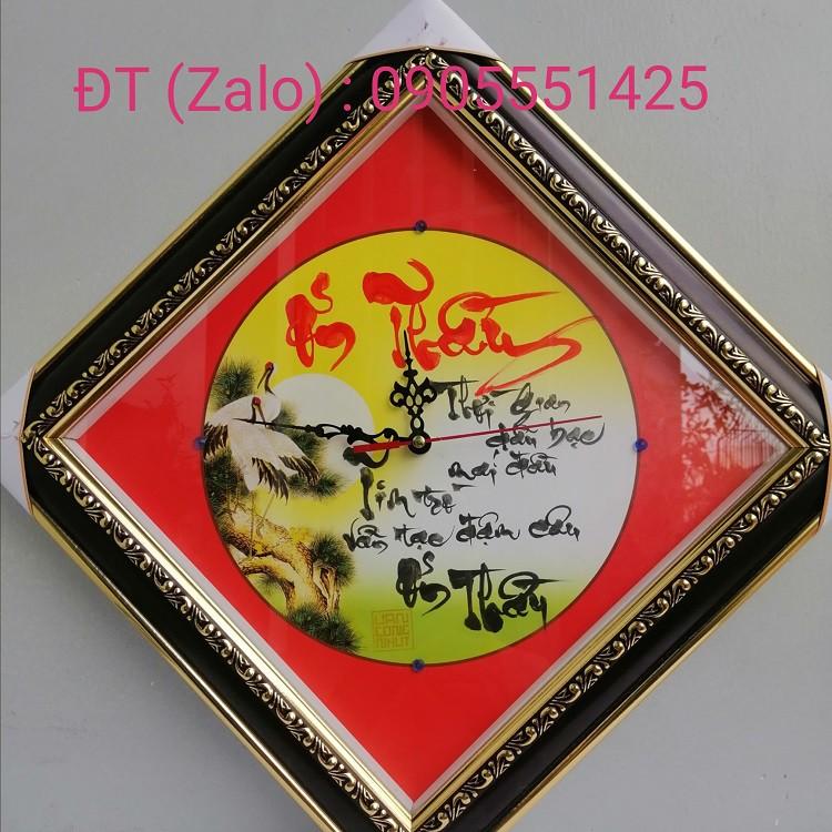 Tranh đồng hồ thư pháp : ƠN THẦY