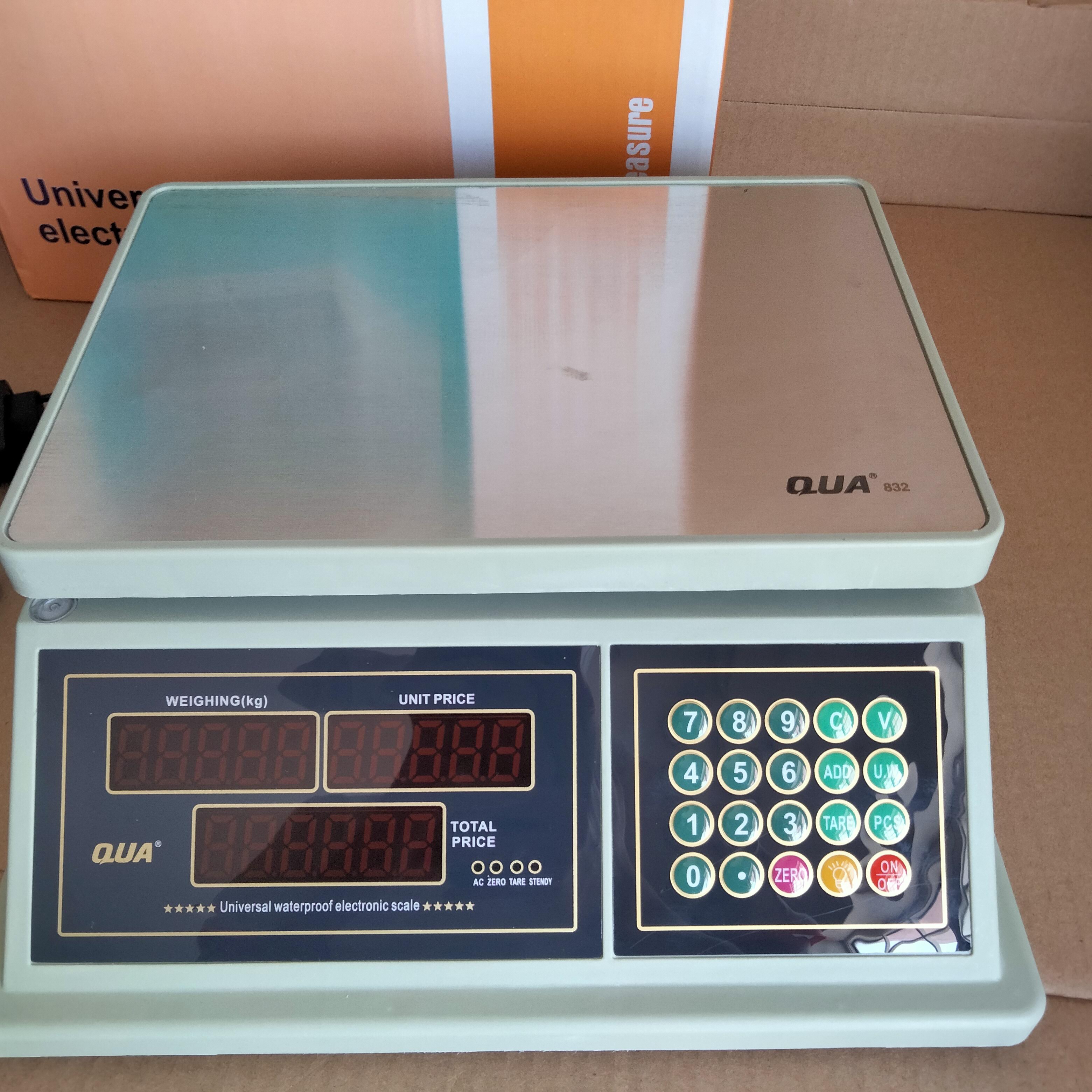 Cân Điện Tử Tính Tiền Chống Nước QUA 832 - 30kg/1 gram