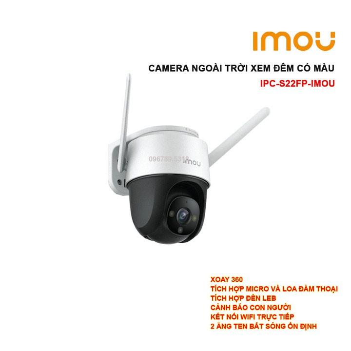 Camera IP Wifi Speed Dome Ngoài Trời Imou IPC S22FP 1080P Full Color - Đàm Thoại 2 Chiều - hàng chính hãng