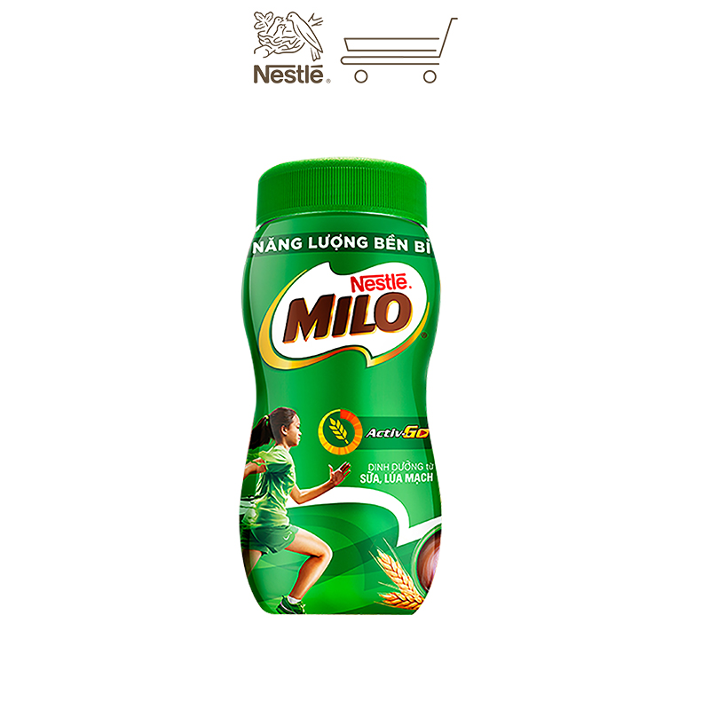 Thức uống lúa mạch Nestlé Milo nguyên chất 400g (hũ nhựa)