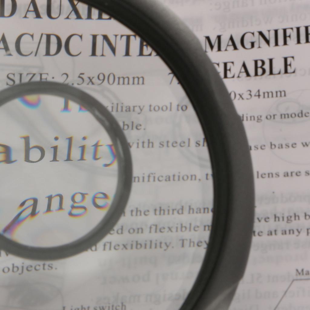 LED Magnifying Glass with Clamp and Clips for Repair Modeling