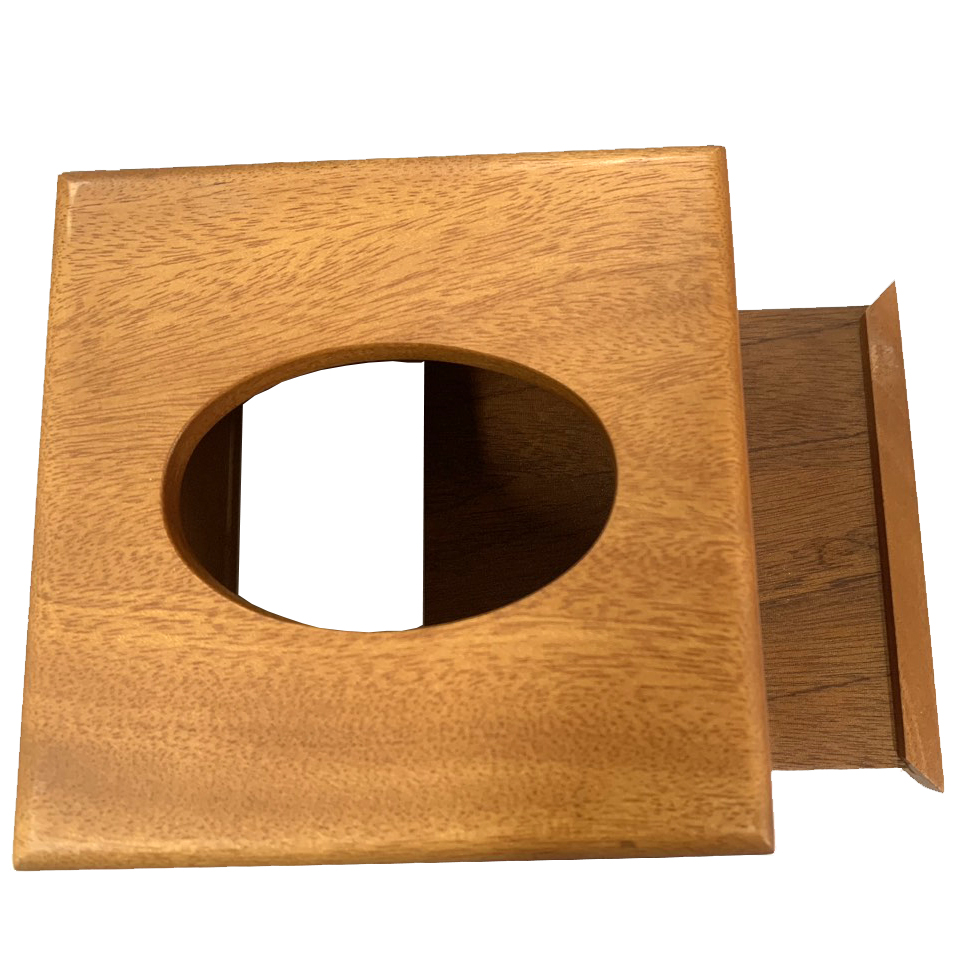 Hộp Khăn Giấy Vuông 13x13x9cm - Hộp Khăn Giấy để bàn Gỗ Xà Cừ Thanh Tú