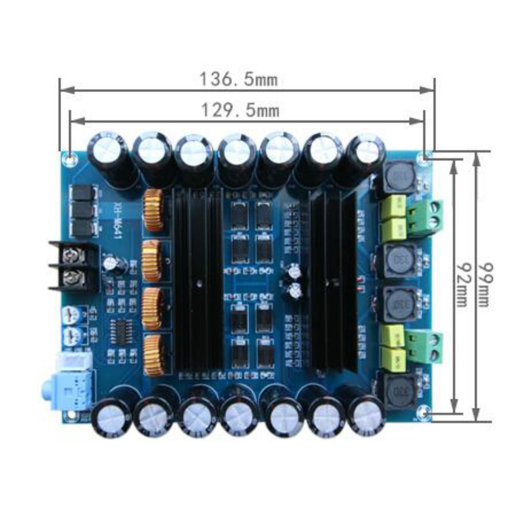 DC12V 150W * 2 TPA3116D2 2CH Boost High Power Automotive Amplifier Board