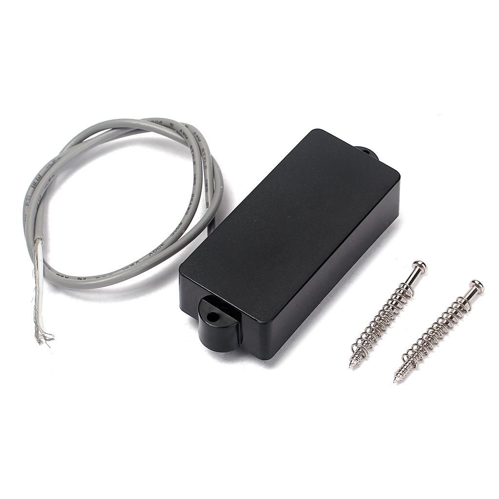 Black Covered Single-coil 4-Pole Pickup for Cigar Box Guitar & Bass