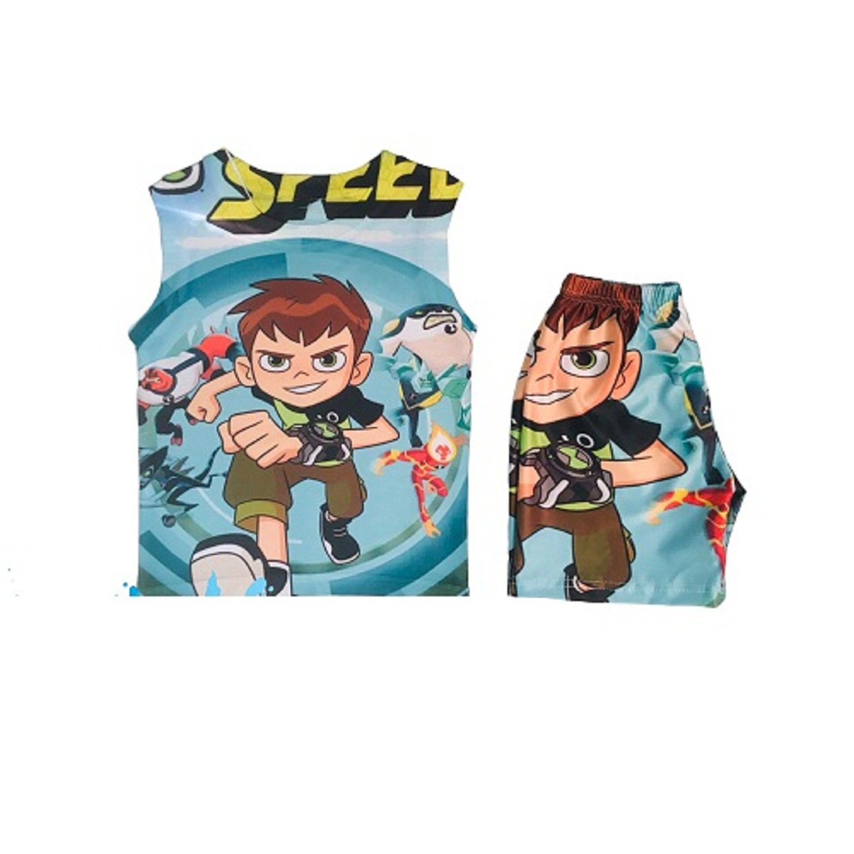 Đồ bộ ba lỗ 3D Hình Ben 10 cho bé trai 10-40kg