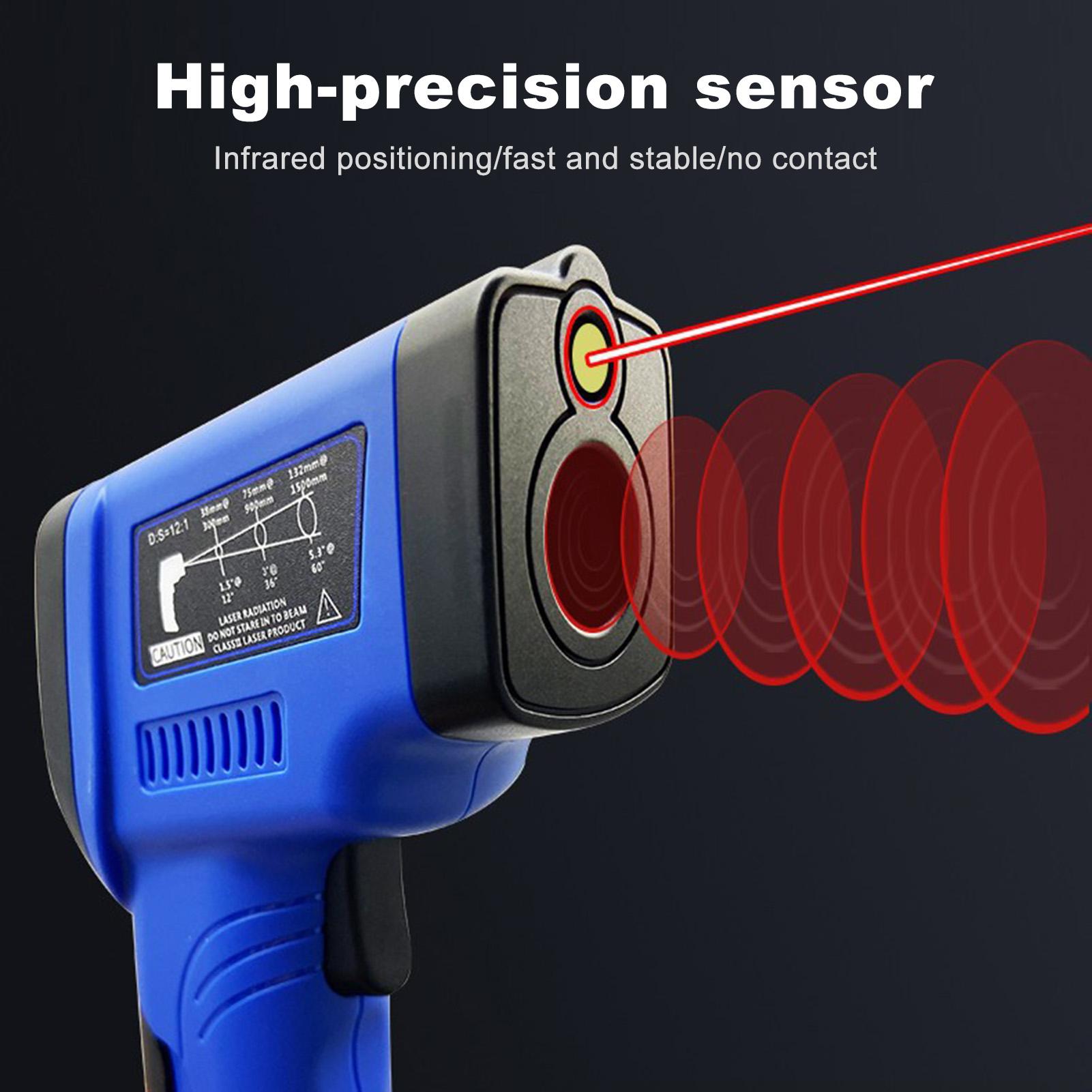 Infrared Temperature Measuring Gun Digital Display Industrial Thermometer No Touch Gun Thermometer with Backlight ℃/ ℉ Switchable -50~380℃