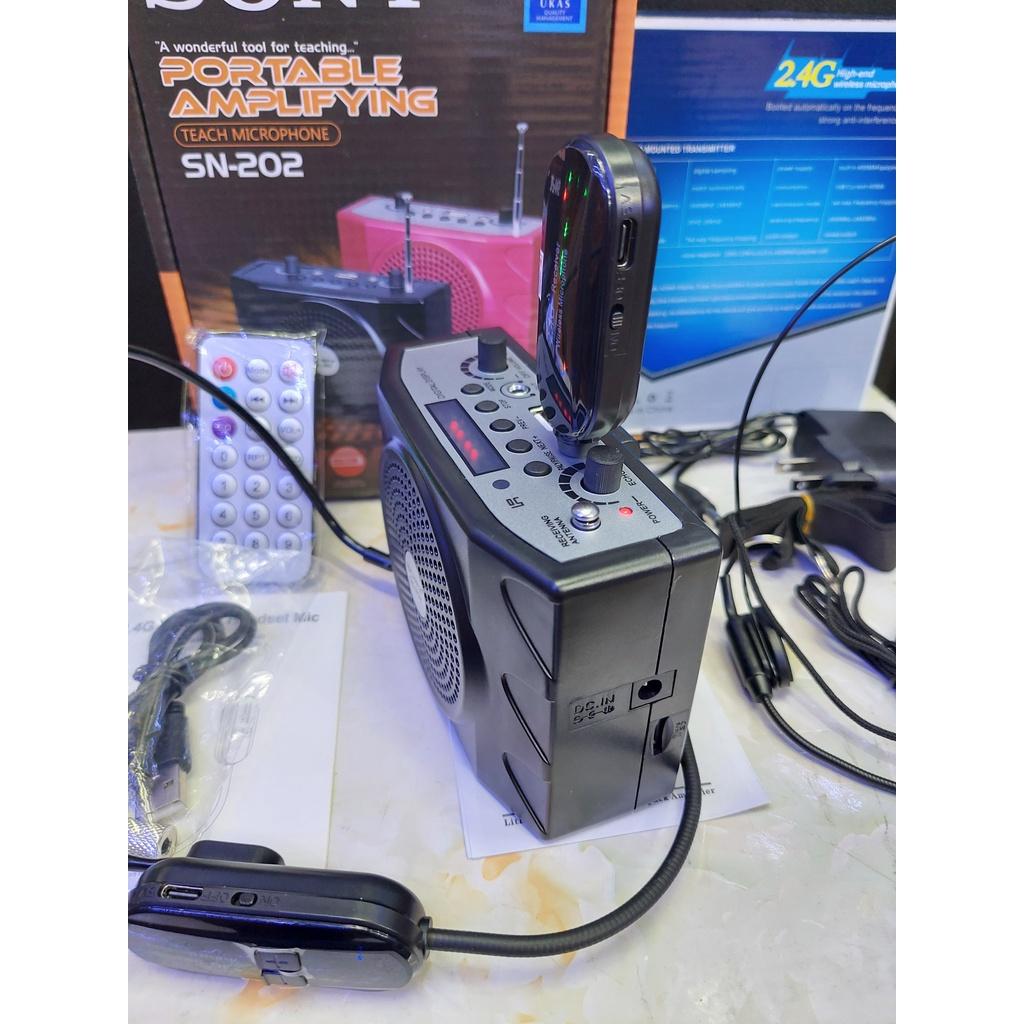 Máy trợ giảng không dây SonSN-202 + Mic 2.4G UHF Wireless Sóng xa