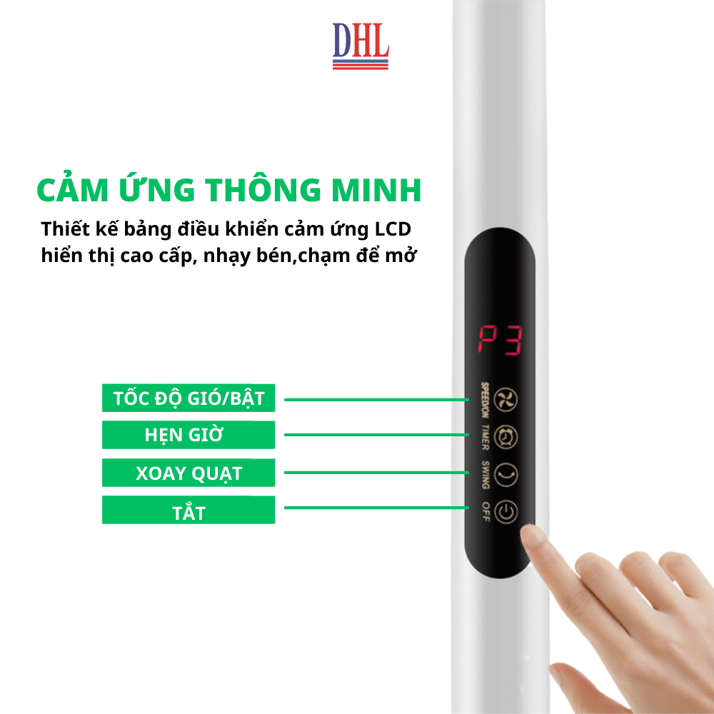 Quạt Cây Đứng Mitomo FCE-60 có điều khiễn từ xa, hẹn giờ hàng chính hãng