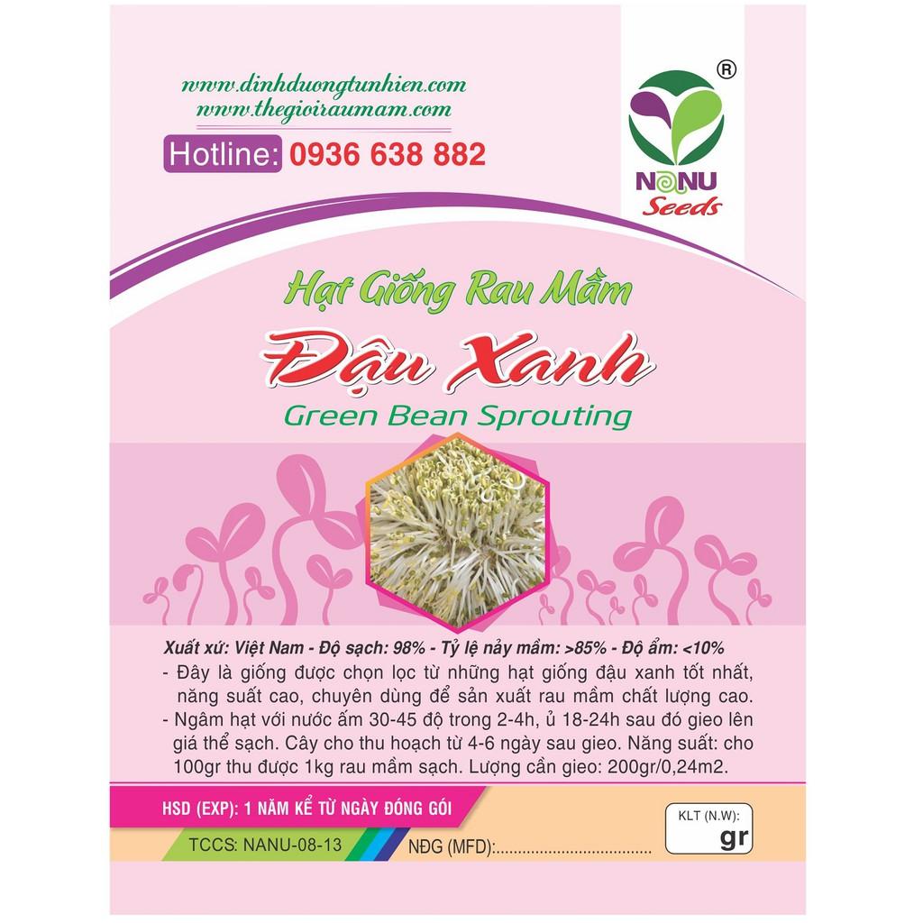 HẠT GIỐNG RAU MẦM ĐẬU XANH 20G