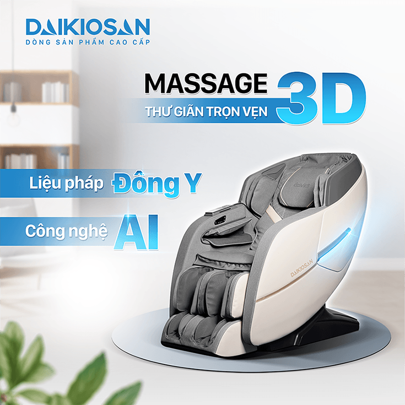 Ghế Massage Toàn Thân Daikiosan DKGM-20005 Chế Độ Không Trọng Lực, Công Nghệ AI, Scan Cơ Thể, 3D Massage