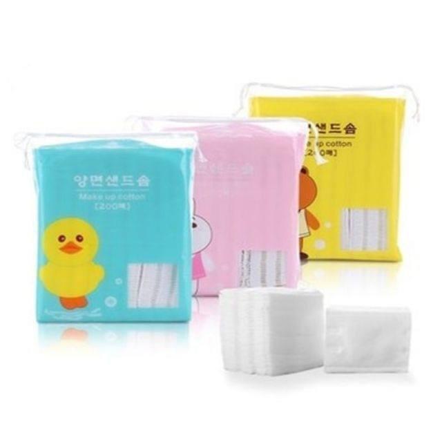 Bông tẩy trang gấu vịt gói 200 miếng