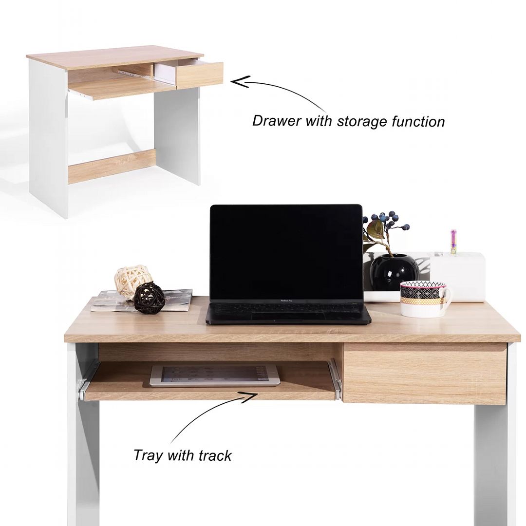 Bàn làm việc, bàn vi tính gỗ hiện đại SMLIFE Dialomon | Gỗ MDF dày 17mm chống ẩm | D90xR45xC75cm