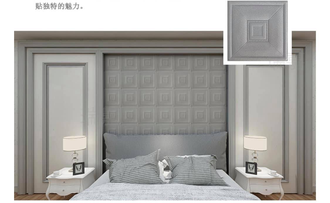Combo 10 tấm xốp dán tường giả da