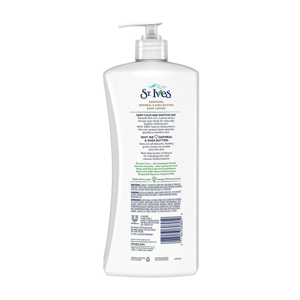 Sữa dưỡng thể Lúa Mạch và Bơ St.Ives Soothing Oatmeal & Shea butter body lotion 621ml